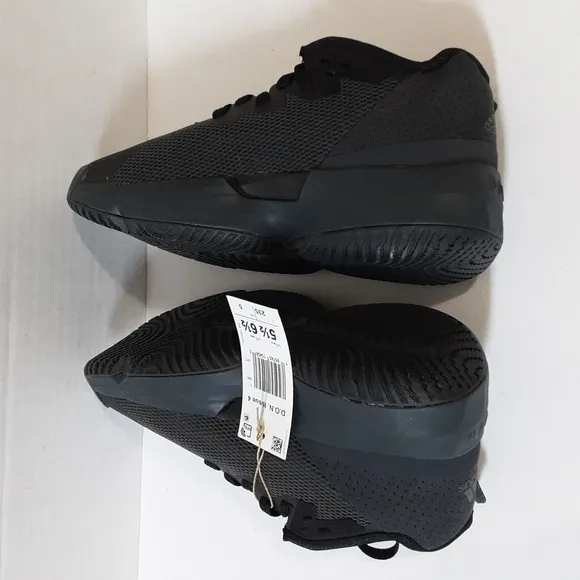 - Adidas D.O.N. Donovan Issue #4 Basketball Shoes Black Grey GY6511 kids 5.5