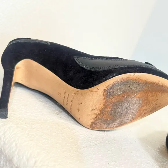 -‎ Isabel Marant Suede Leather Black Pumps Closed Shoes Heels. Size 37