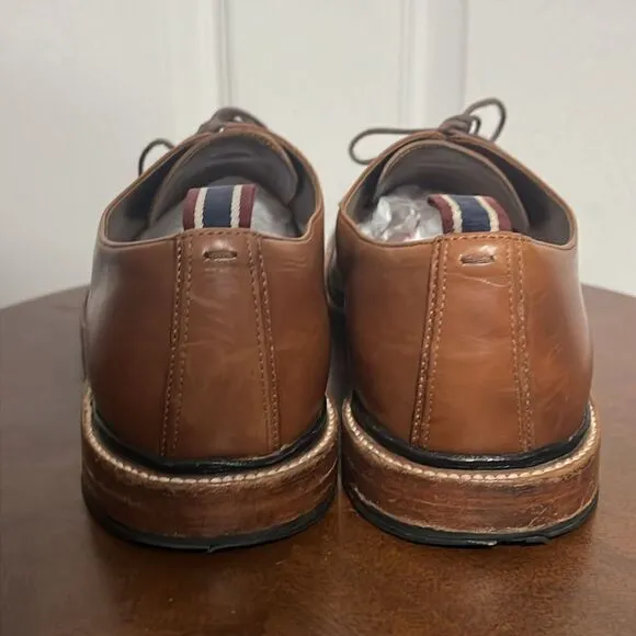 🔥🔥 J. CREW Oar Stripe Derby Oxford Dress Shoes in Italian Leather Sz 13 - EUC