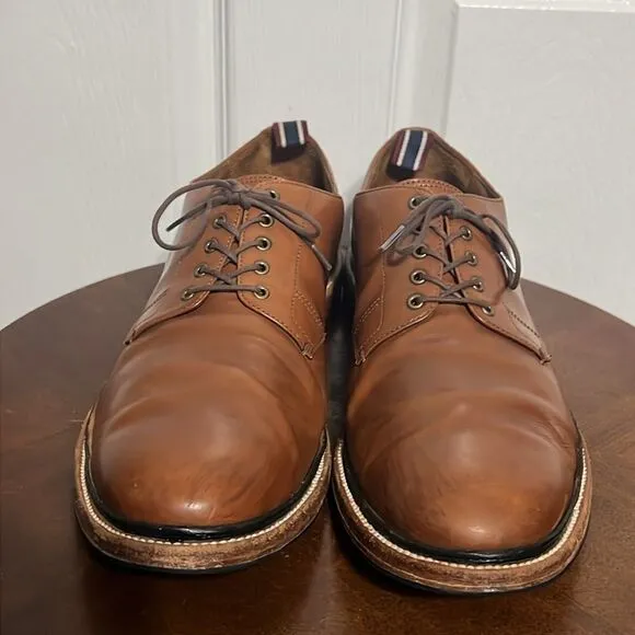 🔥🔥 J. CREW Oar Stripe Derby Oxford Dress Shoes in Italian Leather Sz 13 - EUC