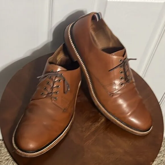 🔥🔥 J. CREW Oar Stripe Derby Oxford Dress Shoes in Italian Leather Sz 13 - EUC