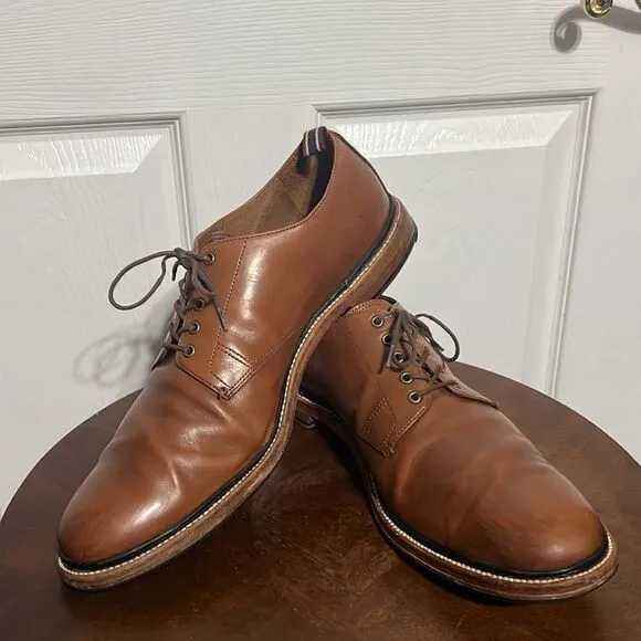 🔥🔥 J. CREW Oar Stripe Derby Oxford Dress Shoes in Italian Leather Sz 13 - EUC