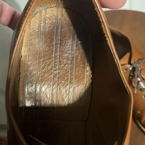 🔥🔥 J. CREW Oar Stripe Derby Oxford Dress Shoes in Italian Leather Sz 13 - EUC