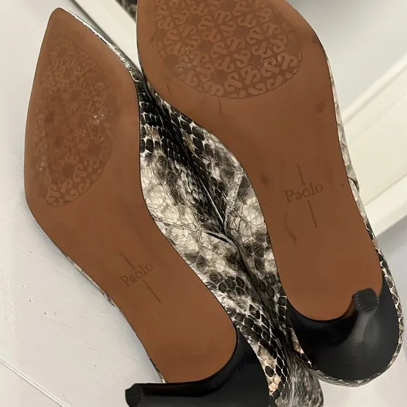 🆕 Linea Paolo Ankle Booties Snakeskin Print Stiletto- Size 8.5
