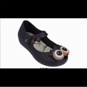 • Mini Melissa • Owl Black Shoes Toddler Girls 7