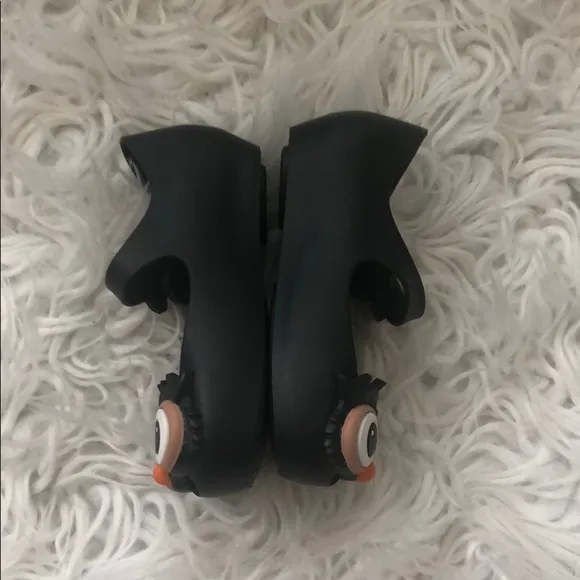 • Mini Melissa • Owl Black Shoes Toddler Girls 7