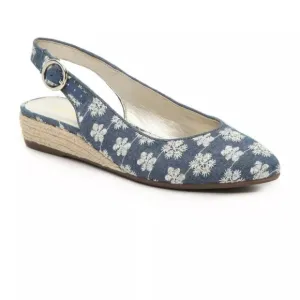 - NIB Anne Klein Espadrille &quot;Marta&quot; Slingback Daisy Blue Sandal Size 8