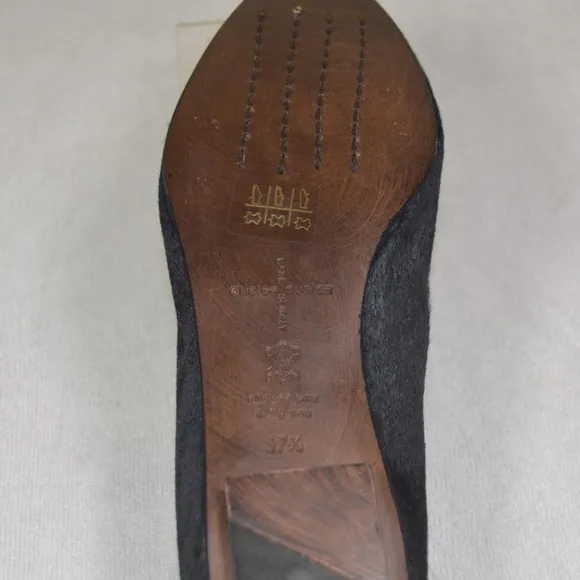 🏷️ NWT  Dusica Sacks Black Astrid Pony Nero Flats Hand Made in Italy 🇮🇹