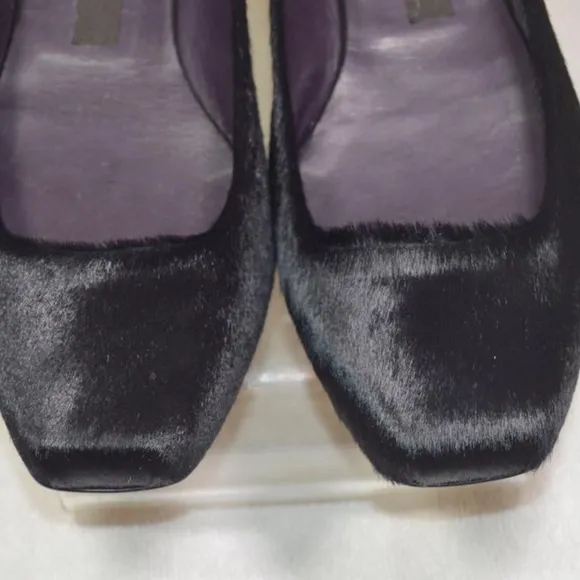 🏷️ NWT  Dusica Sacks Black Astrid Pony Nero Flats Hand Made in Italy 🇮🇹