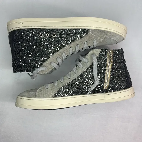 🔥🔥🔥 P448 Skate Glitter High Top Sneaker In Glitter Size: 40/ 10 US🔥🔥🔥