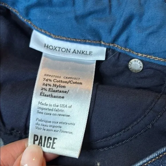 🔥 PAIGE Hoxton Ankle Jeans – Zoe Medium Wash, Size 29 🔥