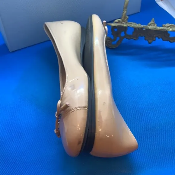 🩰 - 👠 🔥 PRADA Unique Beige patent leather ballerina 37 bow tie