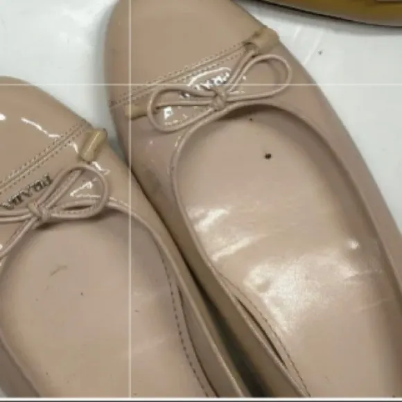 🩰 - 👠 🔥 PRADA Unique Beige patent leather ballerina 37 bow tie
