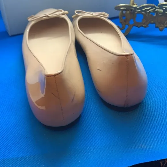 🩰 - 👠 🔥 PRADA Unique Beige patent leather ballerina 37 bow tie