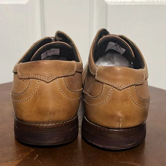 🔥🔥 ROCKPORT Simon Cap Toe Oxford Cognac Leather Dress Shoes - Men Sz 12 - EUC