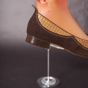 1950s Brown Suede Wing Tip Flats Shoes