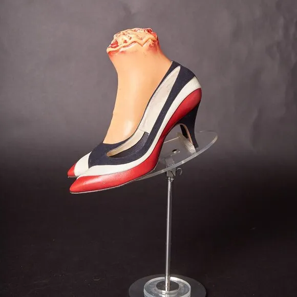1950s Larose Red White Blue High Heels Pumps