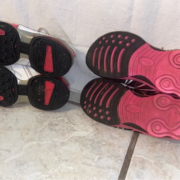 2 pairs Girls Athletic Shoes -Black and Pink