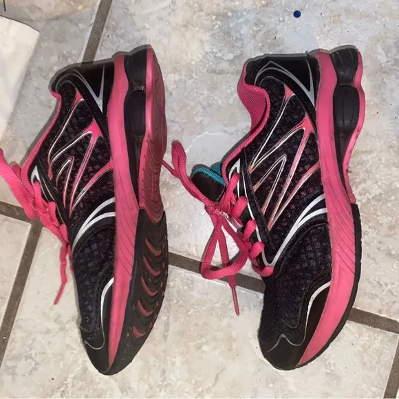 2 pairs Girls Athletic Shoes -Black and Pink