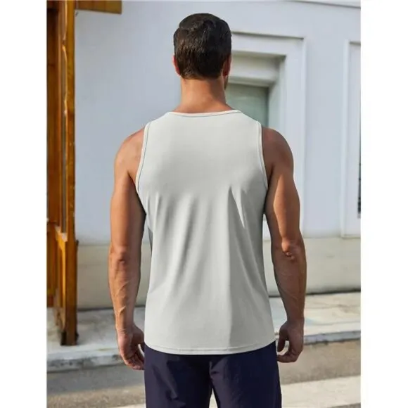 3 Pack Men's Workout Tank Tops UPF 50  Sleeveless Gym Muscle Shirts Quick Dry