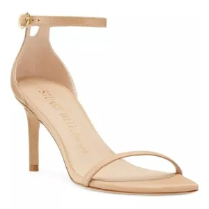 $530 Stuart Weitzman Nudistcurve NUDIST Sandal LEATHER ADOBE NUDE 6.5 (DB38)