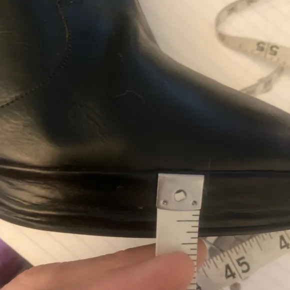 70’s Platform Boots 6.5 Stevie Nicks glam rock knee black leather 60s gogo shoes