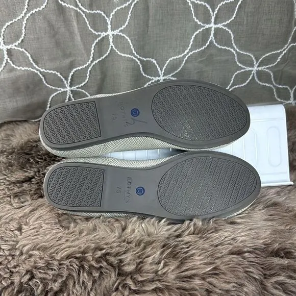 (A2) Rothy Women's Shoes Size 7.5 Taupe/Beige Casual Knit Flat Ballet Flats