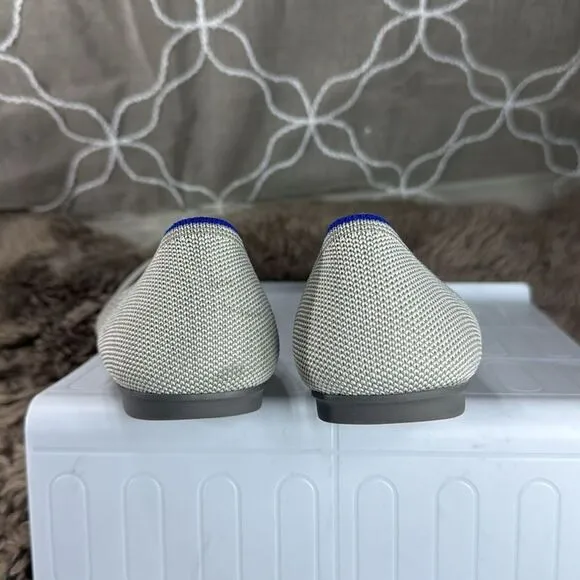 (A2) Rothy Women's Shoes Size 7.5 Taupe/Beige Casual Knit Flat Ballet Flats