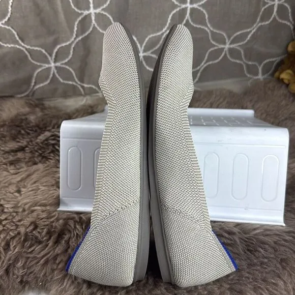 (A2) Rothy Women's Shoes Size 7.5 Taupe/Beige Casual Knit Flat Ballet Flats