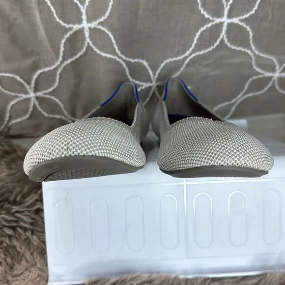 (A2) Rothy Women's Shoes Size 7.5 Taupe/Beige Casual Knit Flat Ballet Flats