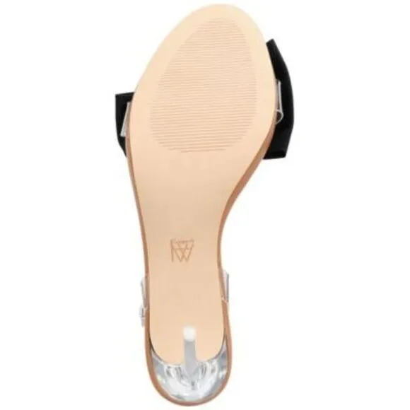 AAJ BY AMINAH Womens Black Yahira Almond Stiletto Gladiator Sandals Shoes 7.5 M
