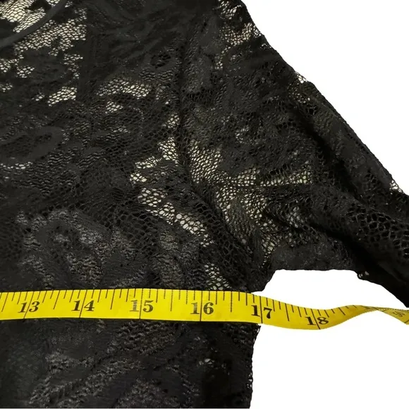 A.B.S Allen Schwartz Black Lace Dress w/ Black Slip Dress 2 Pieces Size Small
