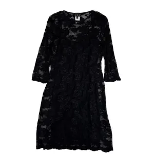 A.B.S Allen Schwartz Black Lace Dress w/ Black Slip Dress 2 Pieces Size Small