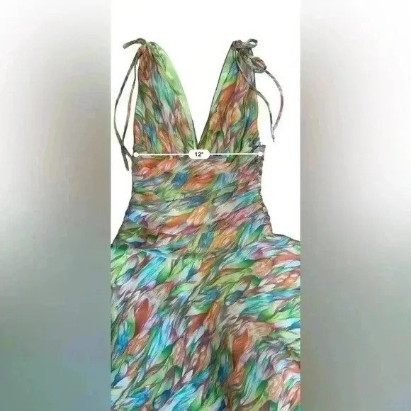 ABS by Allen Schwartz Women's Floral Dress High Low Fairy Homecoming Size 8