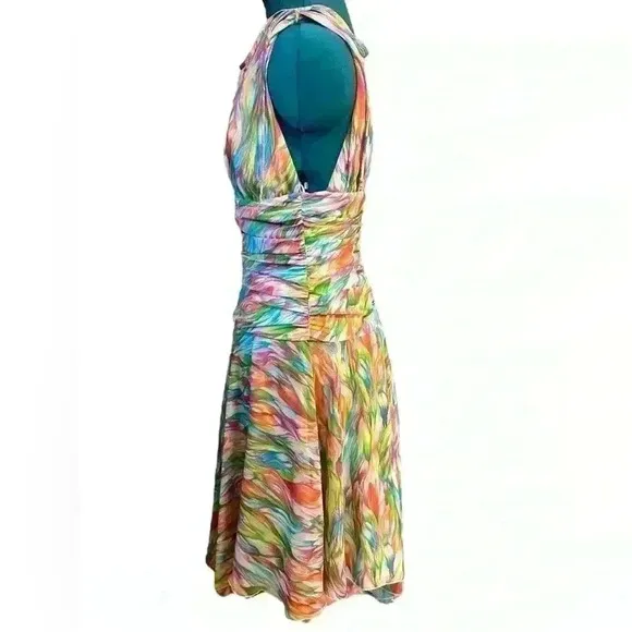 ABS by Allen Schwartz Women's Floral Dress High Low Fairy Homecoming Size 8