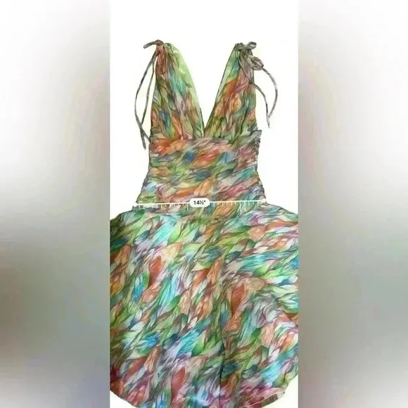 ABS by Allen Schwartz Women's Floral Dress High Low Fairy Homecoming Size 8