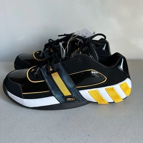 Adidas Agent Gil Restomod Mens Basketball Shoes Black Yellow GY6479 Size 10.5