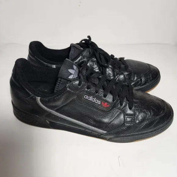 ADIDAS Continental 80 Black Grey Gum Men's Size US 11 Shoes EUC