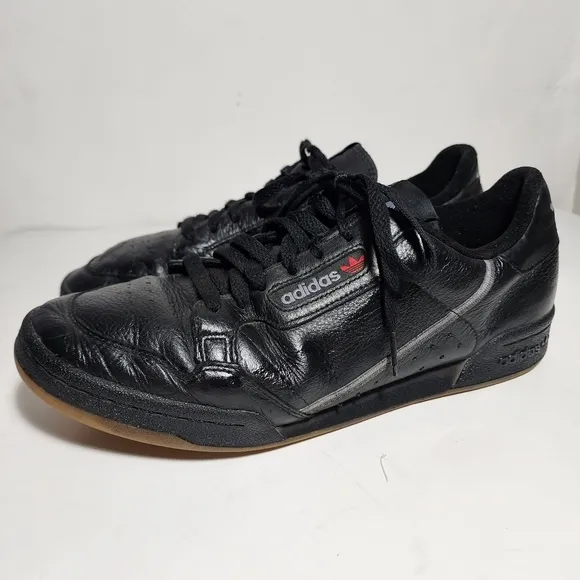 ADIDAS Continental 80 Black Grey Gum Men's Size US 11 Shoes EUC