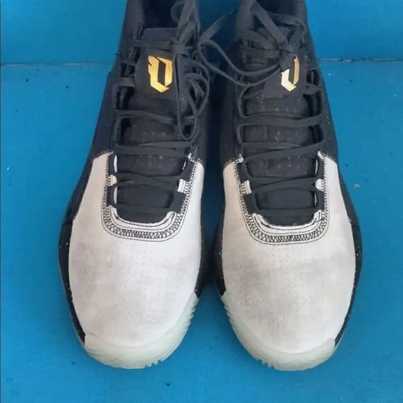 Adidas Dame 5 Shoes G28821 Core Black Gold Metallic Cloud Lillard Size 9.5