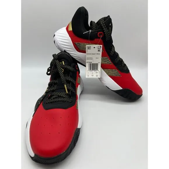 Adidas D.O.N. Issue 1 GCA Black Scarlet Basketball Shoes Men's EF9966 Size 7.5