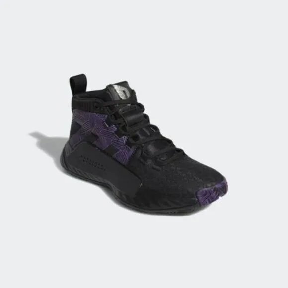 adidas EG2627 Youth Dame 5 J Marvel Black Panther Black &amp; Purple Shoes S…