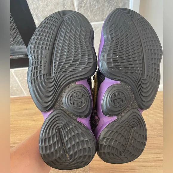 Adidas Harden Vol. 4 Star Wars Lightsaber Shoes Purple Black Gold Youth Size 3