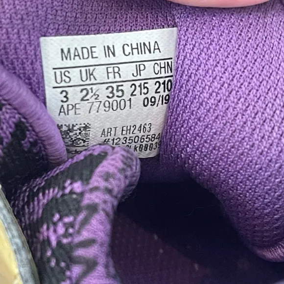 Adidas Harden Vol. 4 Star Wars Lightsaber Shoes Purple Black Gold Youth Size 3
