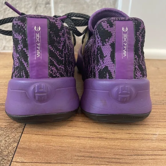 Adidas Harden Vol. 4 Star Wars Lightsaber Shoes Purple Black Gold Youth Size 3