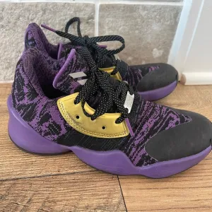Adidas Harden Vol. 4 Star Wars Lightsaber Shoes Purple Black Gold Youth Size 3