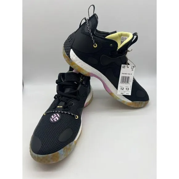 adidas Harden Vol. 6 Black Gold Basketball Shoes GW1712 Men's Size 12 NWT