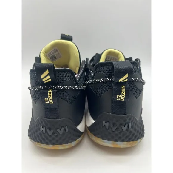 adidas Harden Vol. 6 Black Gold Basketball Shoes GW1712 Men's Size 12 NWT🛒