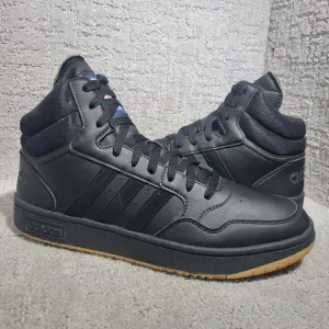 Adidas Hoops 3.0 Men's Sizes 10.5 US Mid Core Black Gum Basketball Shoes GY4745