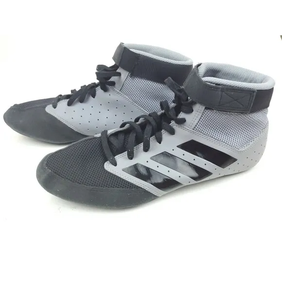 Adidas Mat Hog 2.0 Grey/Black Wrestling Shoes ( F99823 ) Size 9.5